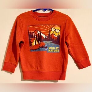 Jumping Beans Softest Fleece Orange 'Wild By Nature' Kids Sweatshirt Sz 2T